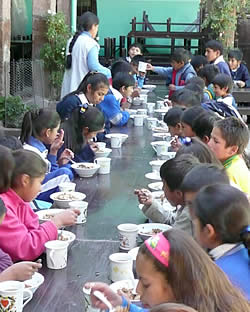 Mittagstisch in Cusco